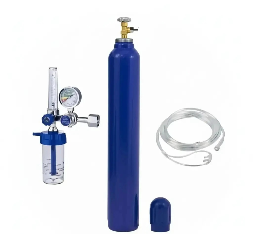 10 Litre Çelik Oksijen Tüpü | Manometre